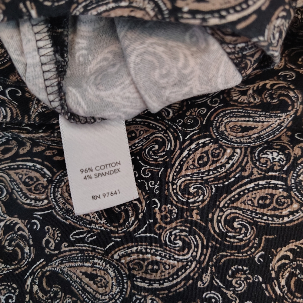 J. Jill Black and Cream Paisley Pants - Picture 4 of 4